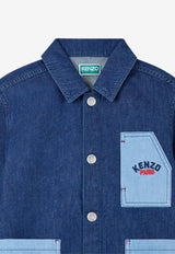 Kenzo Kids Boys East West Origami Denim Jacket K61173/Z25_DENIM