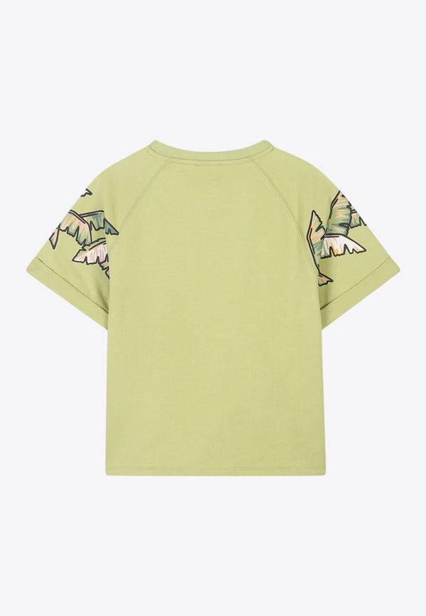 Kenzo Kids Boys Graphic Print T-shirt K61194/64R_LIGHT GREE