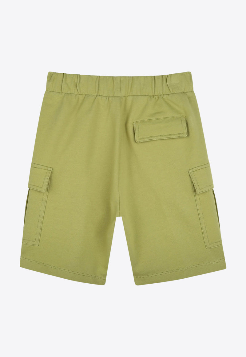 Kenzo Kids Boys Logo Print Cargo Shorts K61200/64R_LIGHT GREE