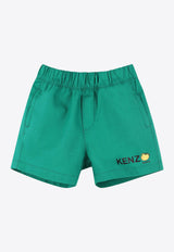 Kenzo Kids Baby Boys Logo Print Shorts K61206/674_DARK GREEN
