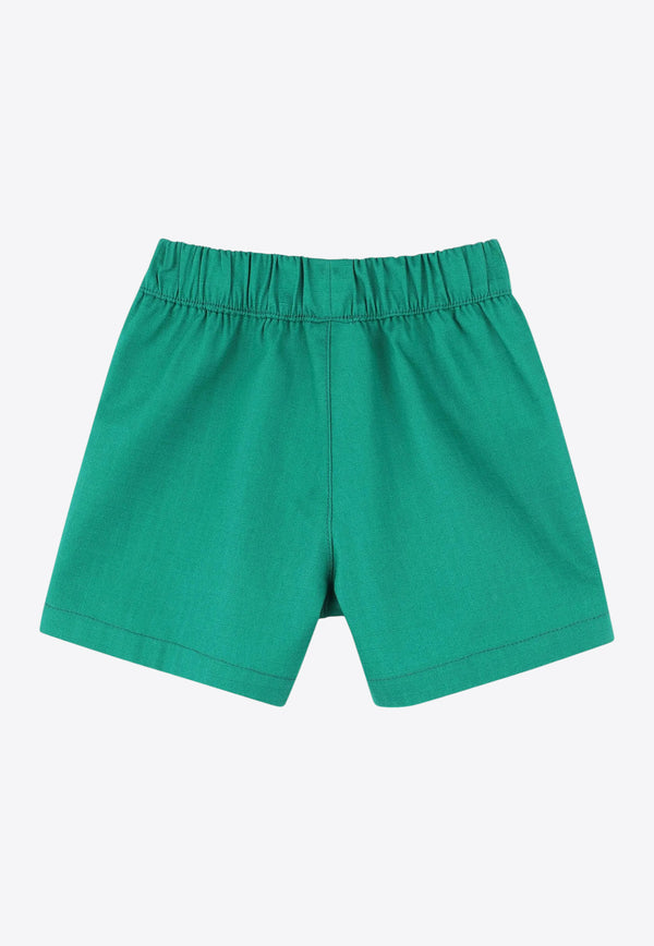 Kenzo Kids Baby Boys Logo Print Shorts K61206/674_DARK GREEN
