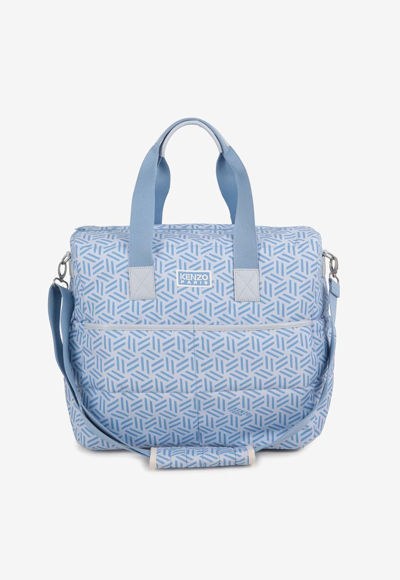 Kenzo Kids Babies Printed Changing Bag Blue K61210/771_LIGHT BLUE