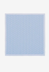 Kenzo Kids Baby Boys Monogram Knitted Blanket Blue K61211/771_LIGHT BLUE