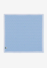 Kenzo Kids Baby Boys Monogram Knitted Blanket Blue K61211/771_LIGHT BLUE