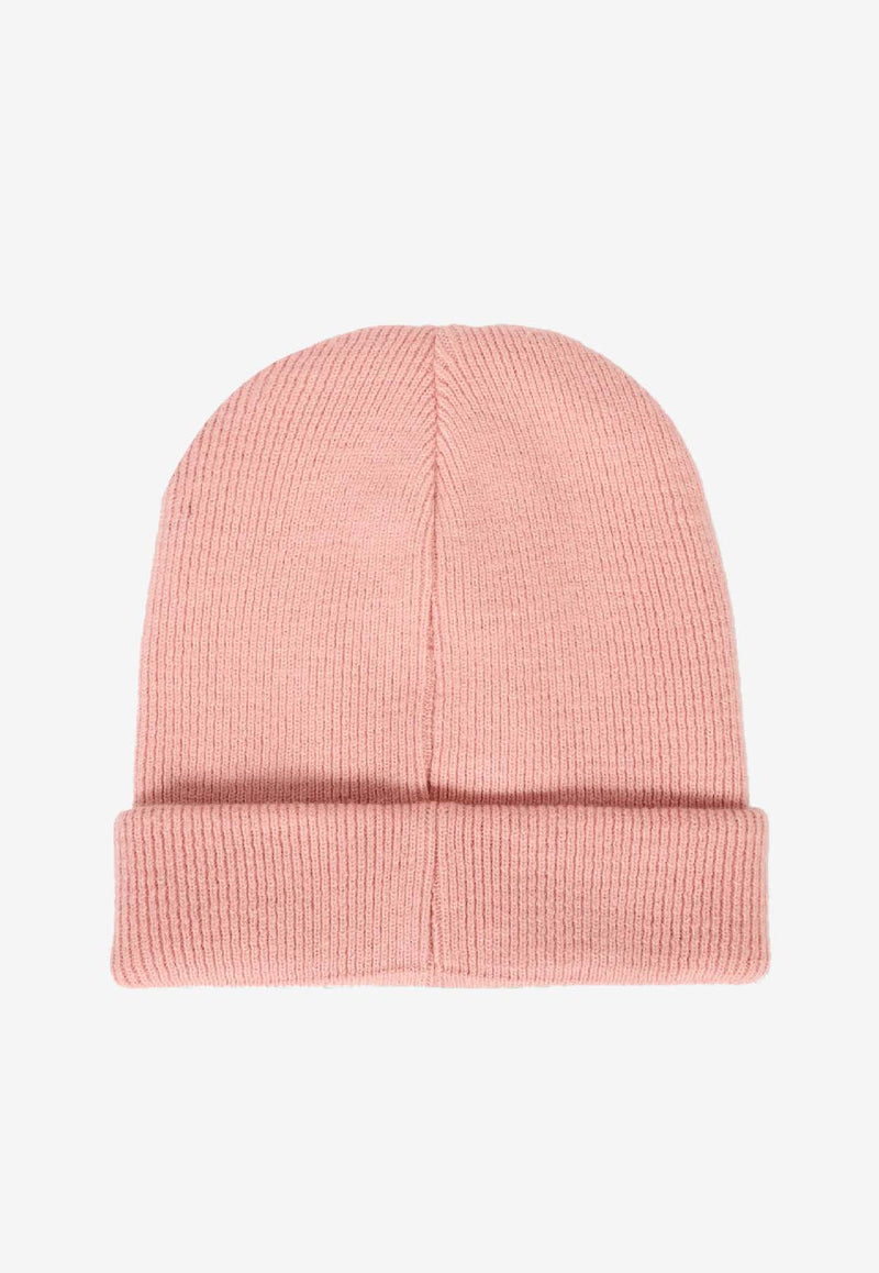 Kenzo Kids Girls Lucky Tiger Ribbed Beanie Pink K61216/47H_PINK