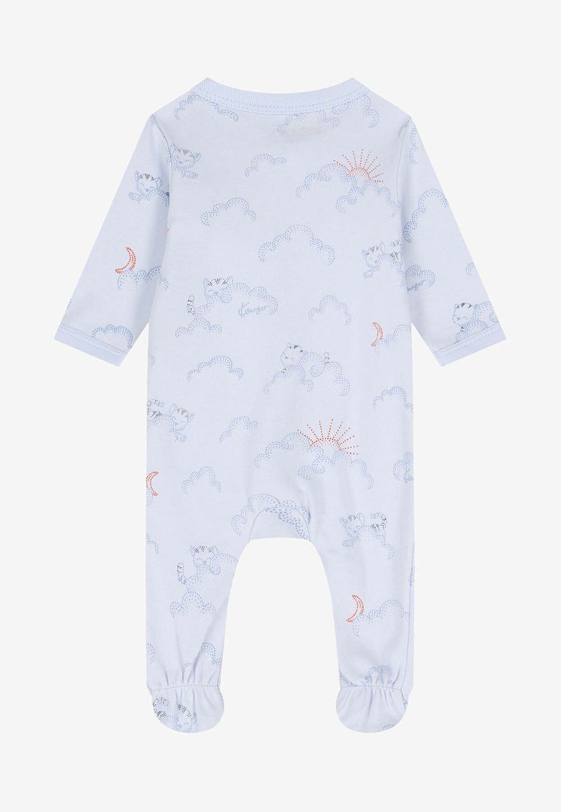 Kenzo Kids Baby Boys Clouds Babygrow Gift Set - Set of 3 Light Blue K61247/771_LIGHT BLUE