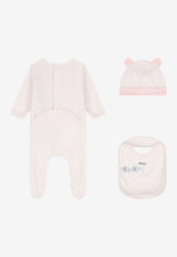 Kenzo Kids Baby Girls Elephant Print Babygrow Gift Set - Set of 3 Pink K61249/47R_PINK