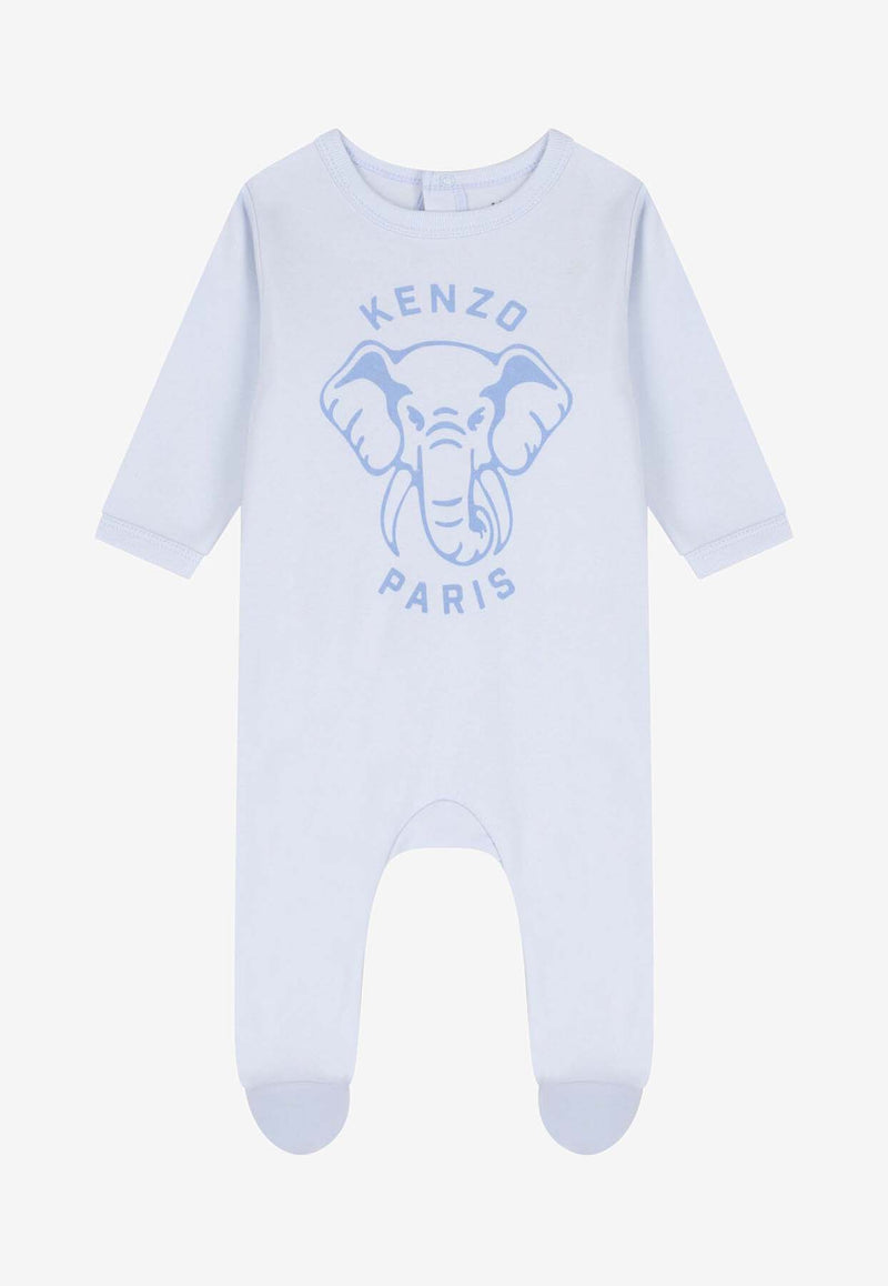 Kenzo Kids Baby Boys Elephant Print Babygrow Gift Set - Set of 3 Light Blue K61249/771_LIGHT BLUE