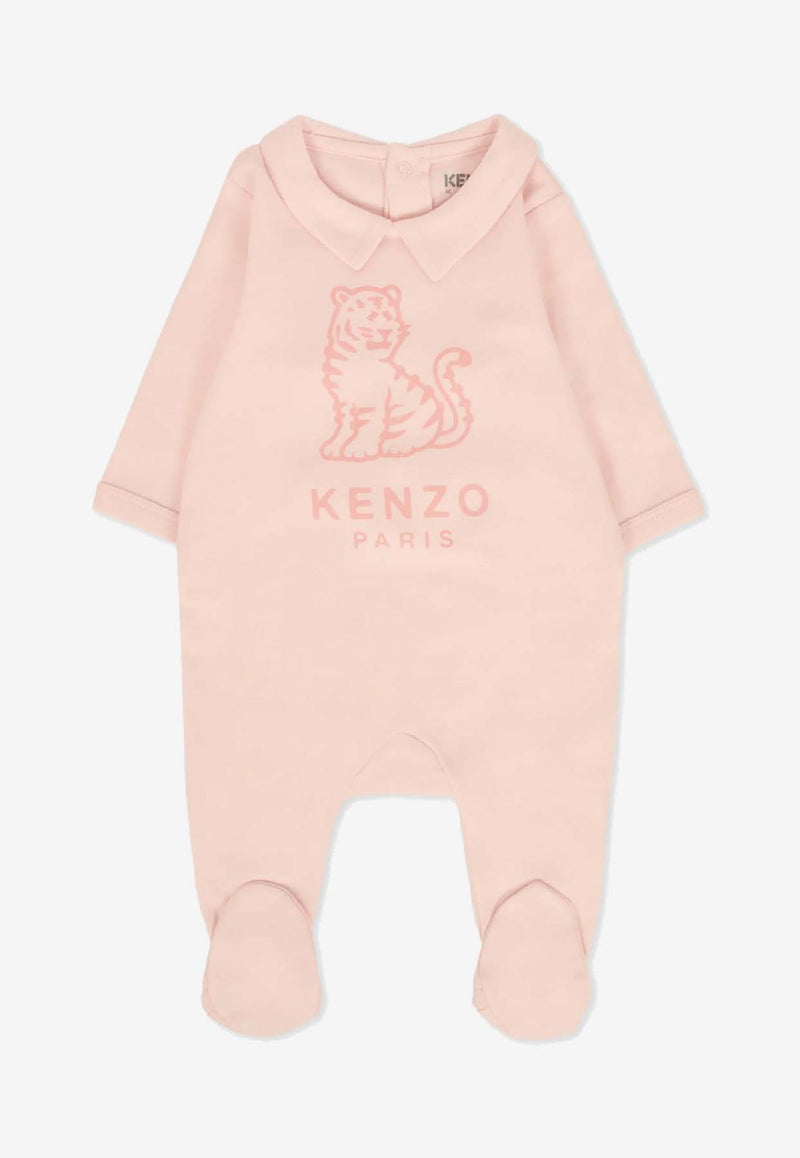 Kenzo Kids Baby Girls Tiger Print Onesie Gift Set - Set of 2 Pink K61253/47R_PINK
