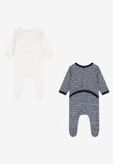 Kenzo Kids Baby Boys Logo Onesies Gift Set - Set of 2 Multicolor K61256/117_OFF-WHITE