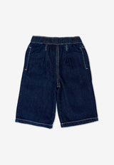 Kenzo Kids Baby Girls Logo Embroidered Jeans Blue K61262/Z35_DENIM