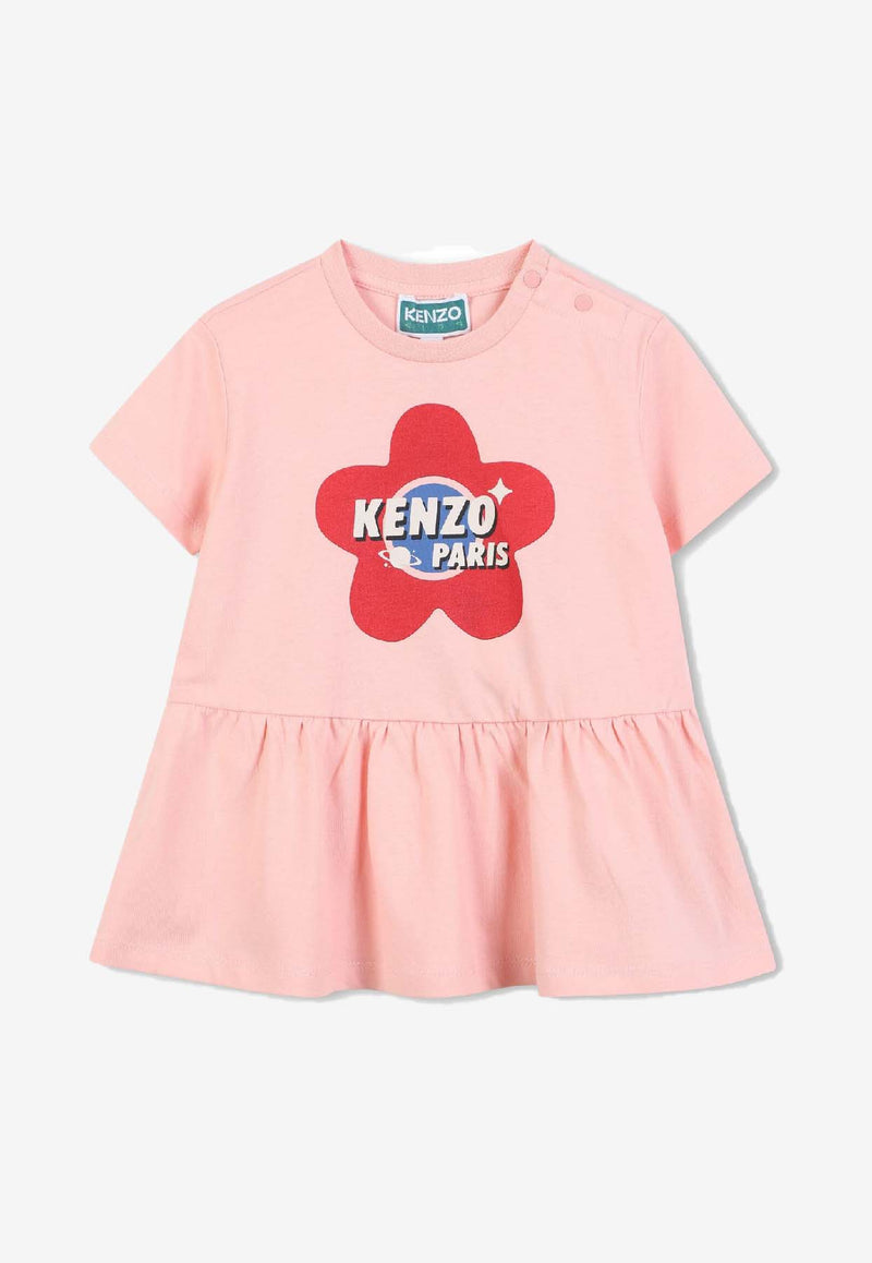 Kenzo Kids Baby Girls Cosmic Fun Dress Pink K61267/47H_PINK