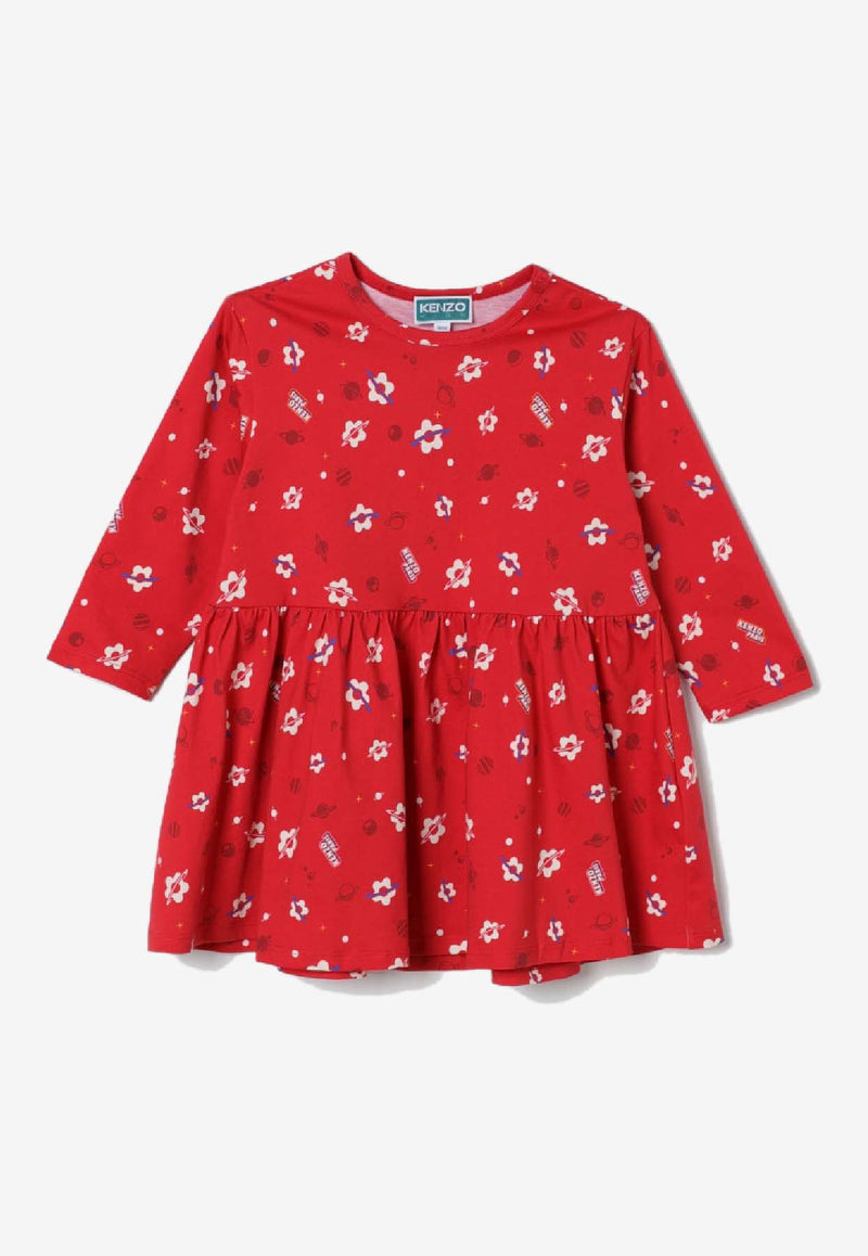 Kenzo Kids Baby Girls Floral Print Dress Red K61269/968_RED