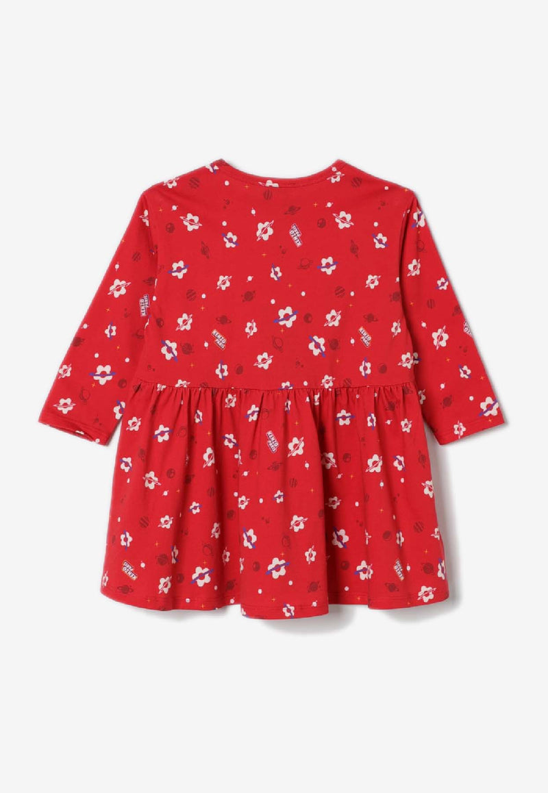 Kenzo Kids Baby Girls Floral Print Dress Red K61269/968_RED