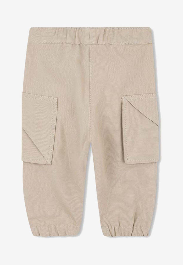 Kenzo Kids Babies Printed Cargo Pants Beige K61288/249_STONE