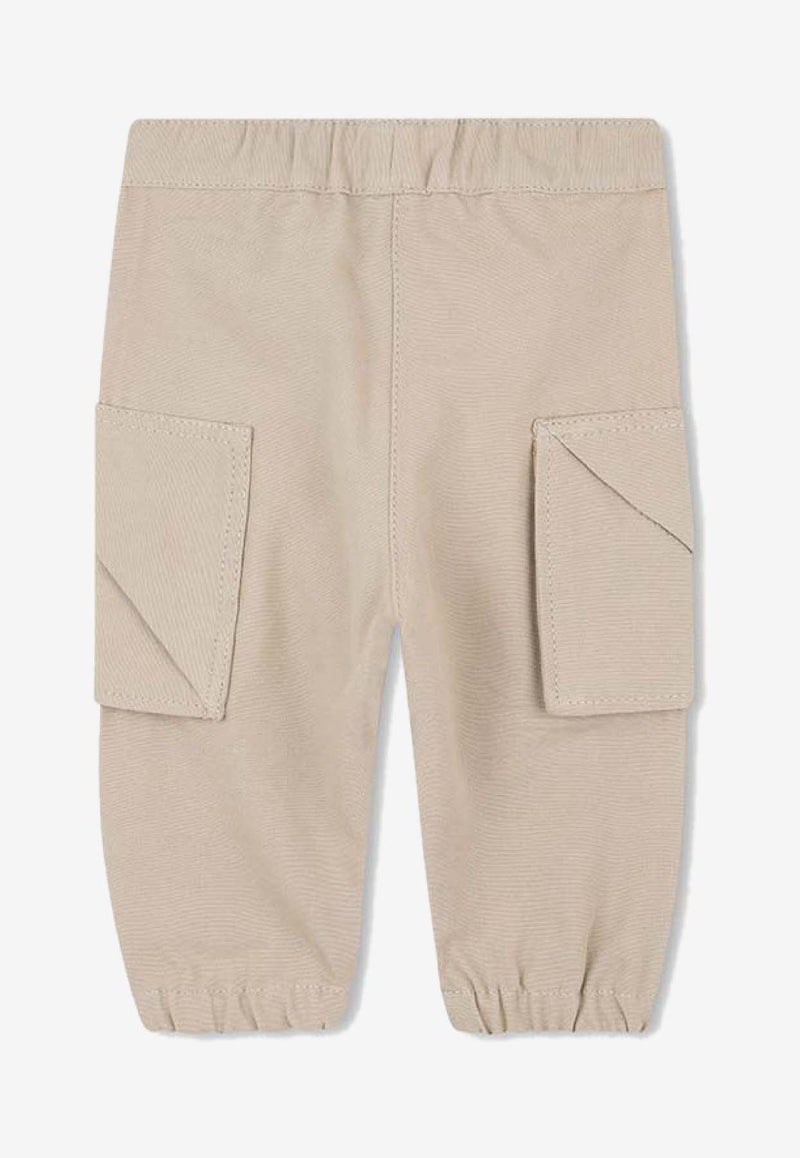 Kenzo Kids Babies Printed Cargo Pants Beige K61288/249_STONE