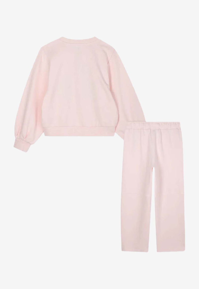 Kenzo Kids Girls Happy Tiger Track Suit Pink K61335/46M_PINK
