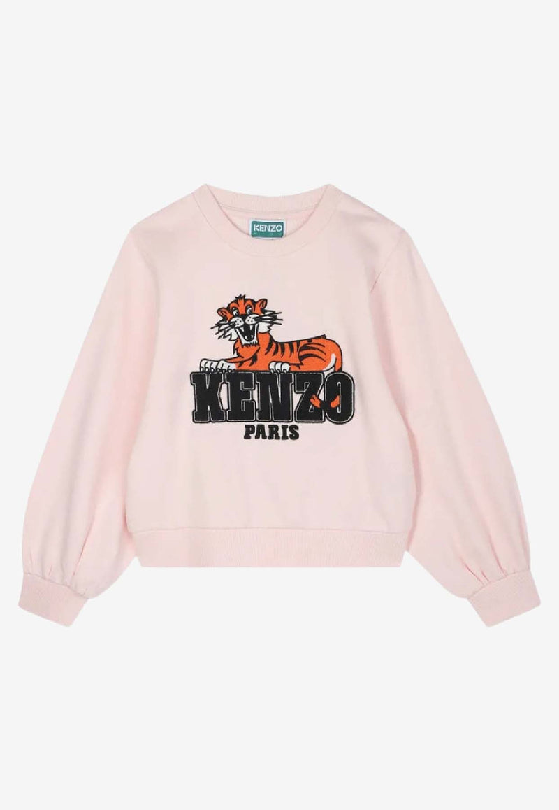Kenzo Kids Girls Happy Tiger Track Suit Pink K61335/46M_PINK