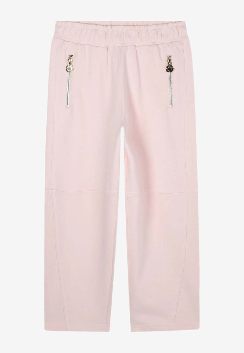 Kenzo Kids Girls Happy Tiger Track Suit Pink K61335/46M_PINK