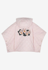 Kenzo Kids Girls Quilted Cape Jacket Pink K61339/46M_PINK
