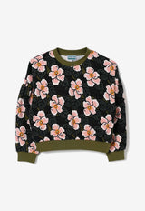 Kenzo Kids Girls Floral Print Sweatshirt Multicolor K61342/46M_PINK