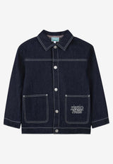 Kenzo Kids Boys Embroidered Tiger Denim Jacket Denim K61382/Z35_DENIM
