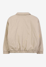 Kenzo Kids Boys Zip-Up Jacket Beige K61389/249_STONE