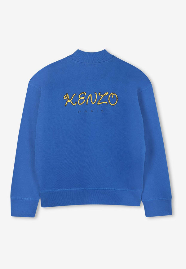 Kenzo Kids Boys Embroidered Tiger Bomber Jacket Blue K61393/871_ELECTRIC B