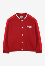 Kenzo Kids Boys Logo Bomber Jacket Red K61394/956_BURGUNDY