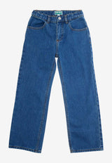 Kenzo Kids Boys Logo Patch Jeans Blue K61405/Z27_DENIM