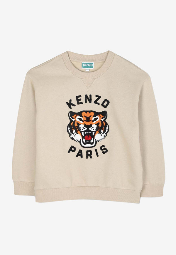 Kenzo Kids Boys Lucky Tiger Sweatshirt Beige K61432/249_STONE