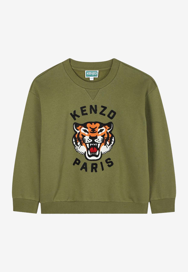 Kenzo Kids Boys Lucky Tiger Sweatshirt Green K61432/64T_GREEN