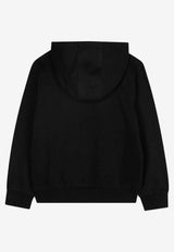 Kenzo Kids Boys Elephant Print Hooded Sweatshirt Blue K61437/095_BLUE