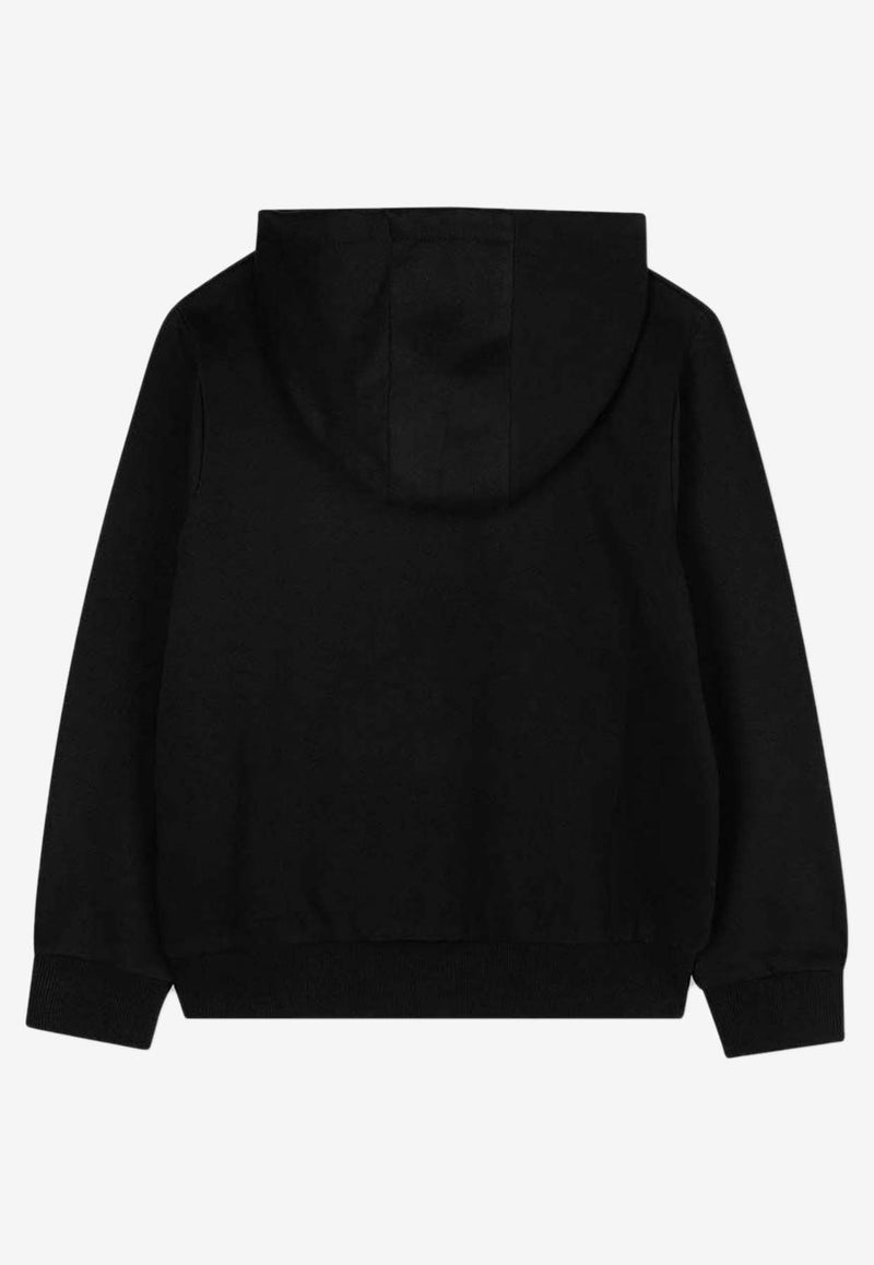 Kenzo Kids Boys Elephant Print Hooded Sweatshirt Blue K61437/095_BLUE