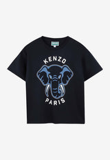 Kenzo Kids Boys Elephant Print T-shirt Navy K61446/845_NAVY