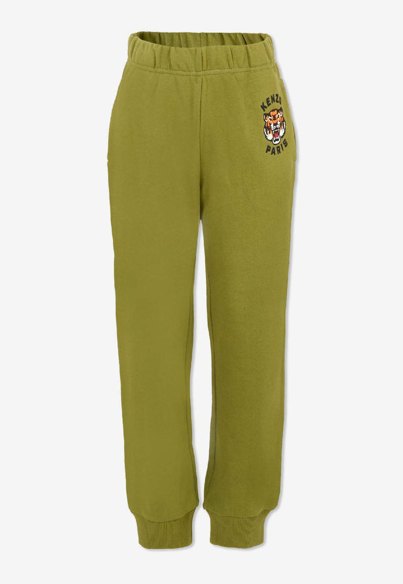 Kenzo Kids Boys Lucky Tiger Track Pants Green K61455/64T_GREEN