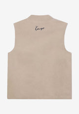 Kenzo Kids Boys Embroidered Tiger Vest Beige K61458/249_STONE