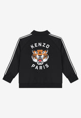 Kenzo Kids Boys Tiger Logo Zip-Up Jacket Black K61469/095_BLUE