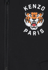 Kenzo Kids Boys Tiger Logo Zip-Up Jacket Black K61469/095_BLUE