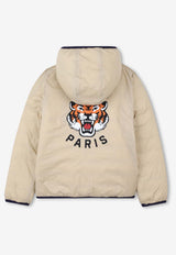 Kenzo Kids Boys Lucky Tiger Reversible Down Jacket Navy K61470/V82_NAVY