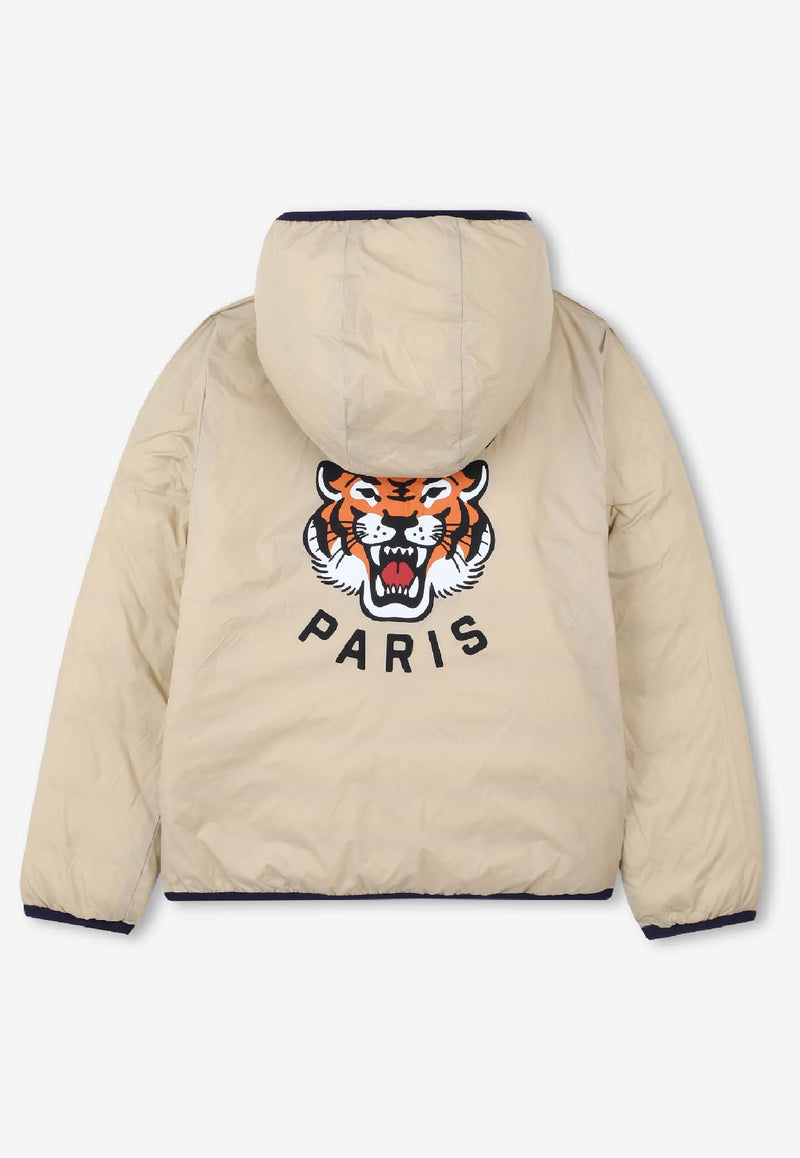 Kenzo Kids Boys Lucky Tiger Reversible Down Jacket Navy K61470/V82_NAVY