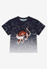Kenzo Kids Boys Tiger Logo Ombre T-shirt Navy K61488/845_NAVY