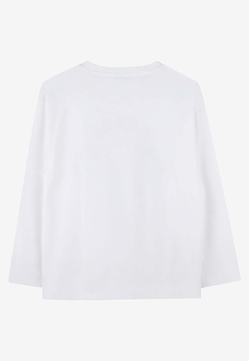 Kenzo Kids Boys Elephant Print Long-Sleeved T-shirt White K61493/10P_WHITE