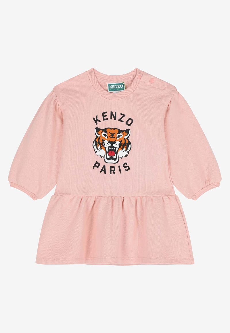 Kenzo Kids Baby Girls Lucky Tiger Dress Pink K61499/47H_PINK