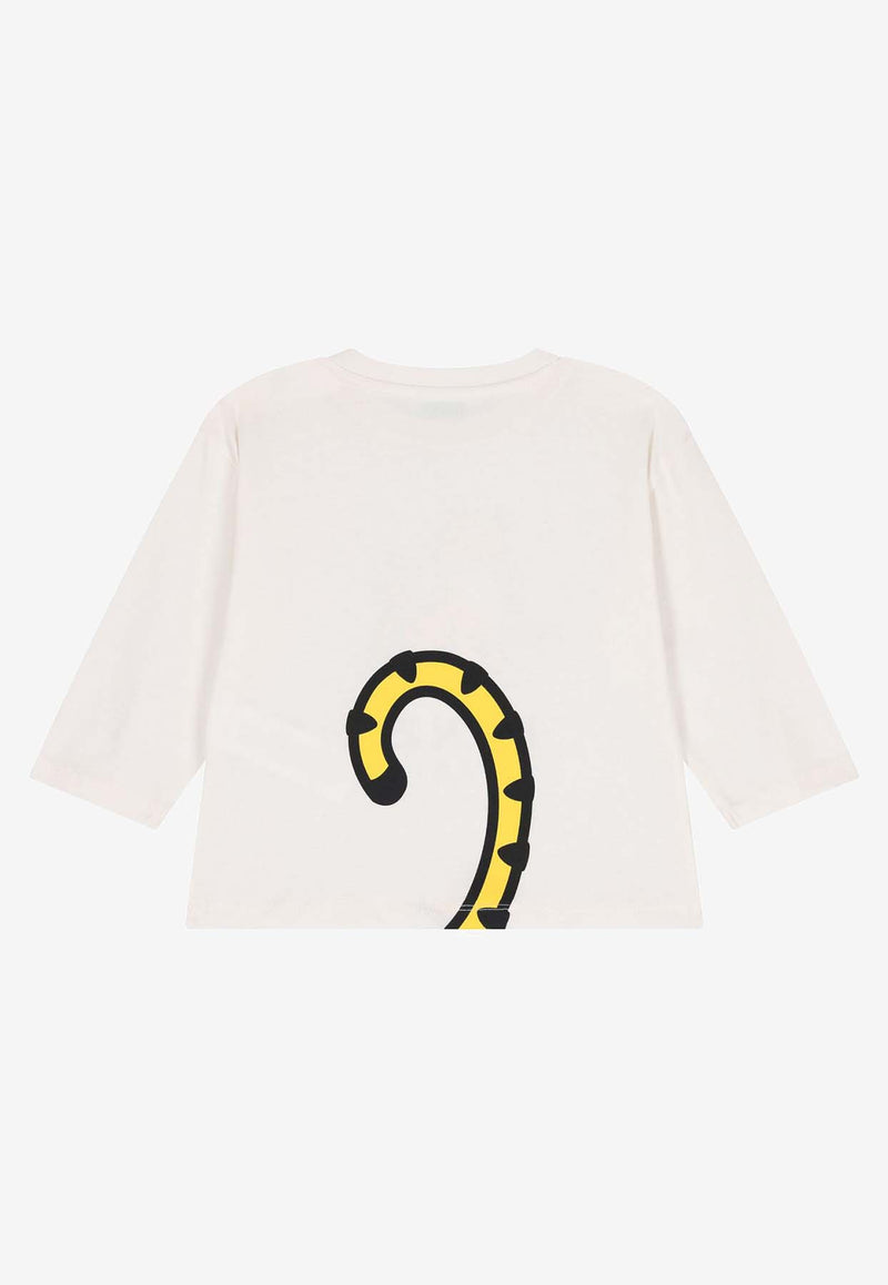 Kenzo Kids Baby Boys Tiger Print T-shirt Off-white K61501/117_OFF-WHITE