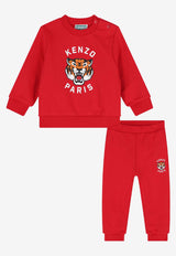Kenzo Kids Baby Boys Tiger Print Track Suit Red K61502/968_RED