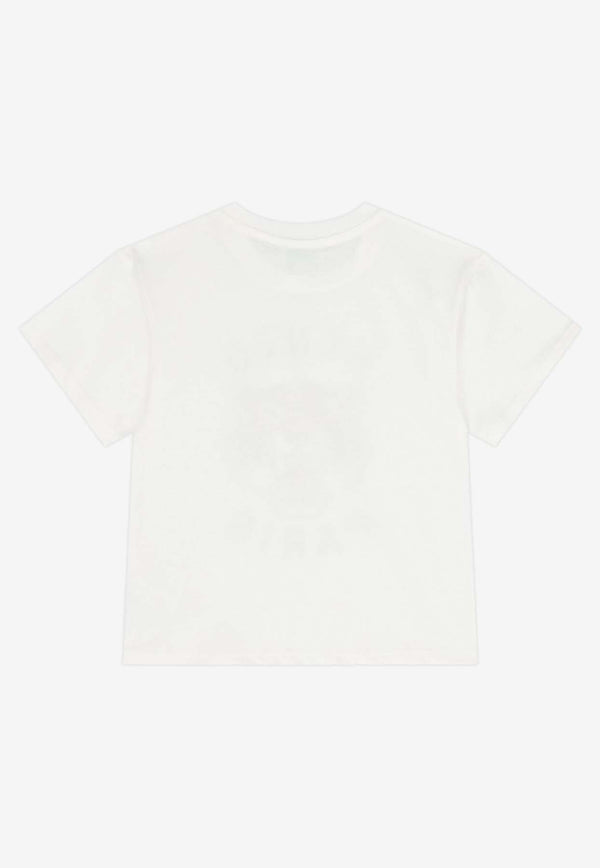 Kenzo Kids Boys Tiger Print T-shirt Off-white K61505/117_OFF-WHITE