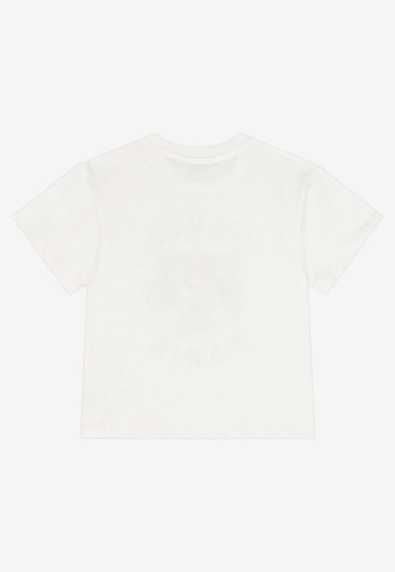 Kenzo Kids Boys Tiger Print T-shirt Off-white K61505/117_OFF-WHITE