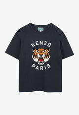 Kenzo Kids Boys Tiger Print T-shirt Navy K61505/845_NAVY