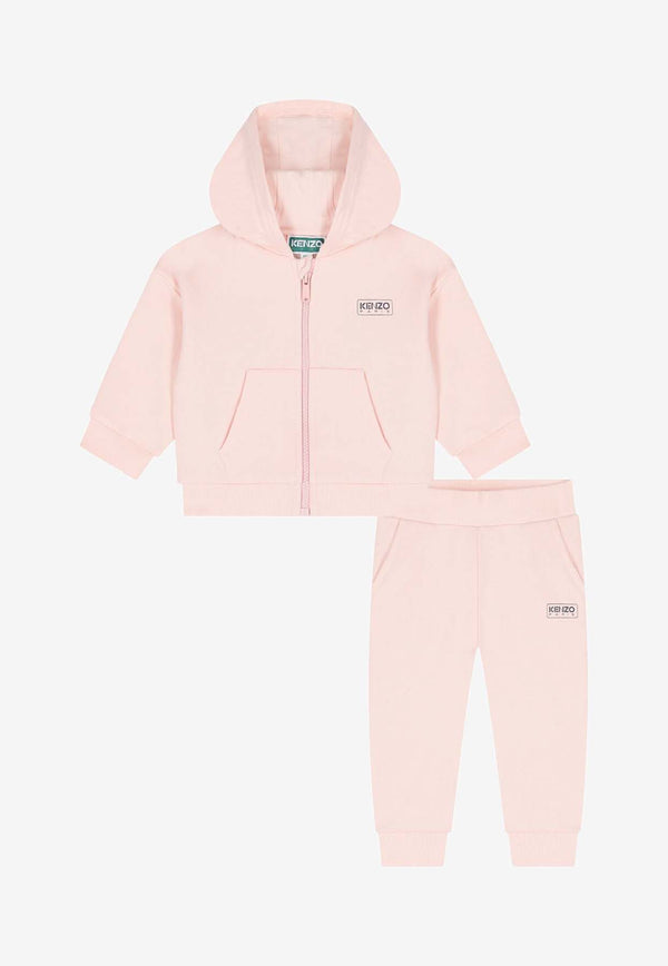 Kenzo Kids Baby Girls Logo Print Track Suit Pink K61513/46M_PINK